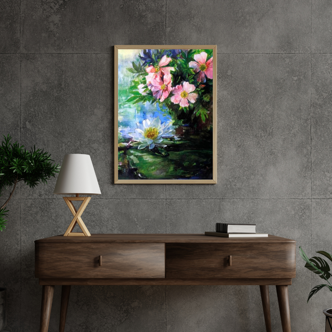 Diamond Painting Rozen en waterlelies - SEOS Shop ®
