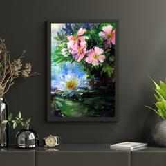 Diamond Painting Rozen en waterlelies - SEOS Shop ®