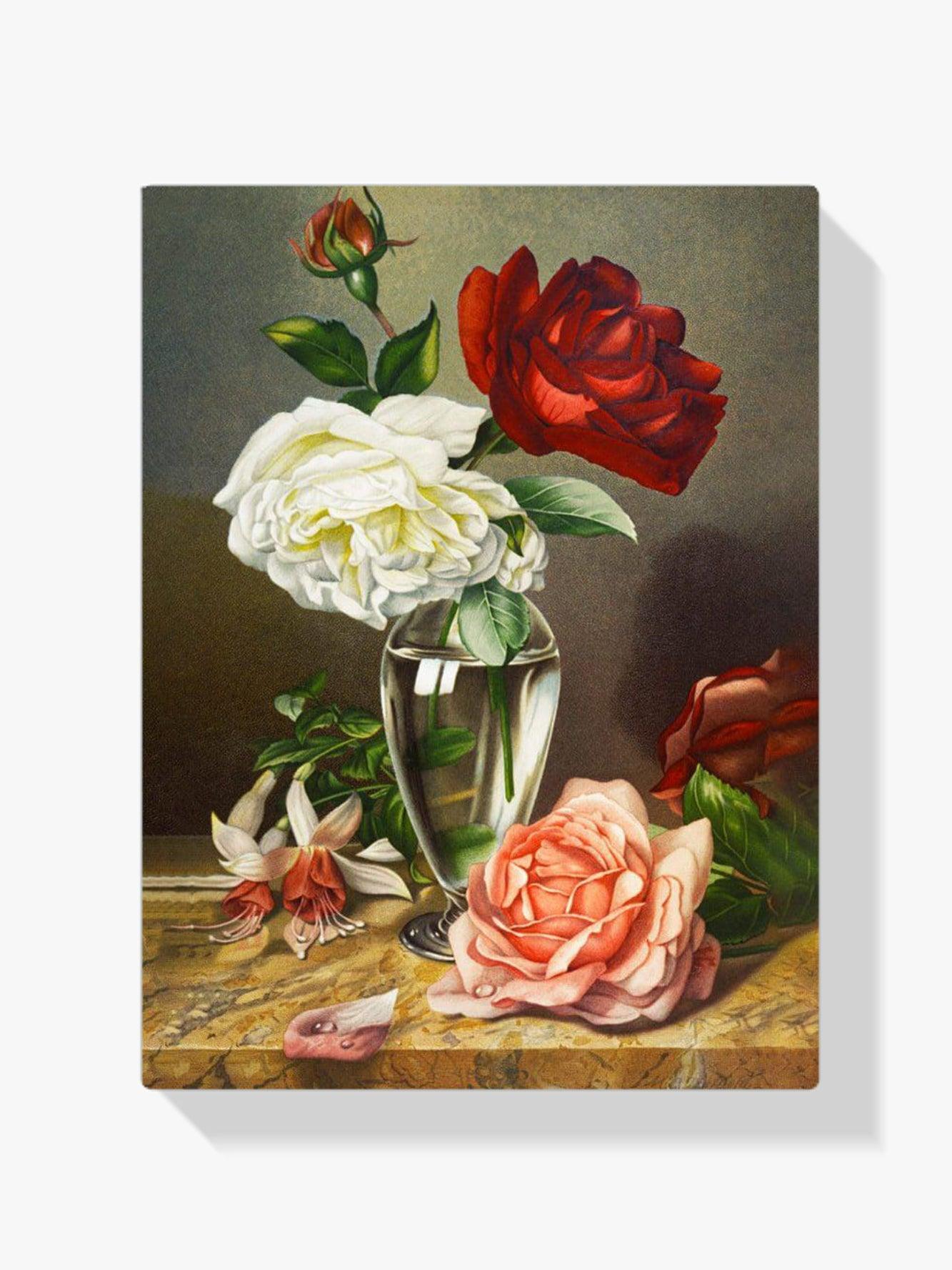 Diamond Painting Rozen in een glazen vaas - SEOS Shop ®