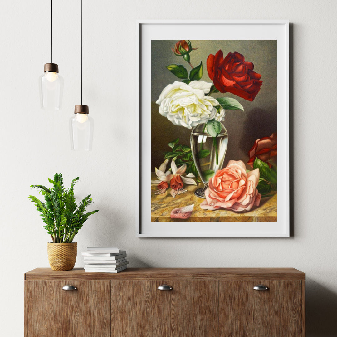 Diamond Painting Rozen in een glazen vaas - SEOS Shop ®