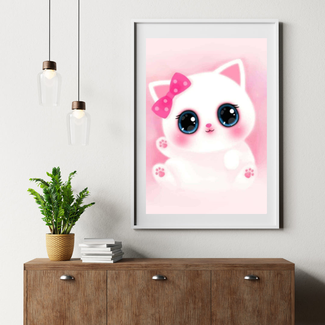 Diamond Painting Schattige roze Kitten - SEOS Shop ®