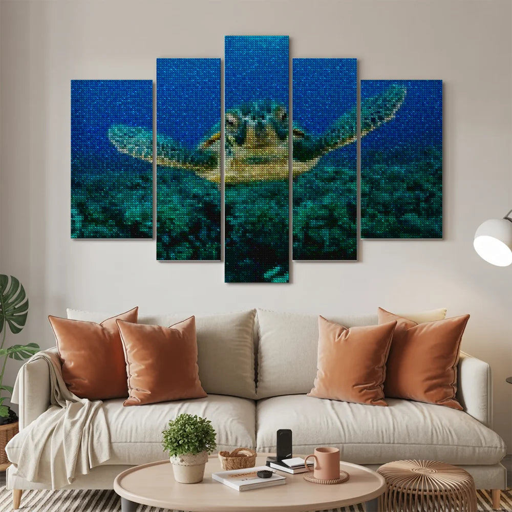 Diamond Painting Schildpad in de zee 5 luik - SEOS Shop ®