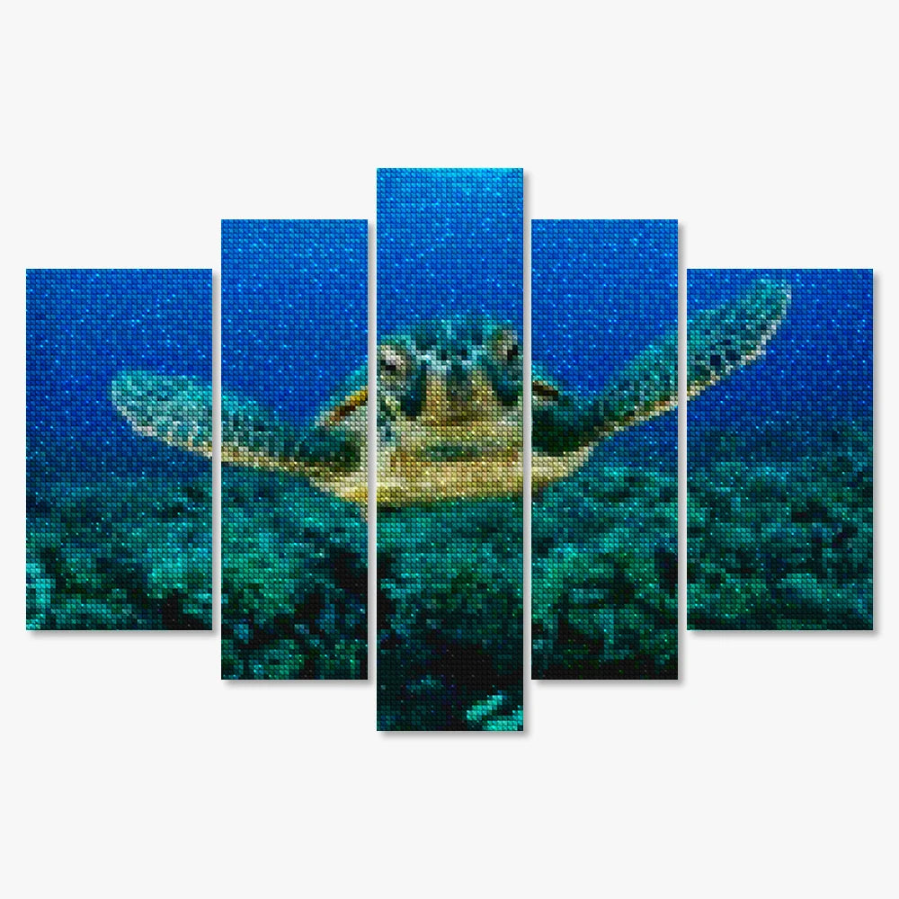 Diamond Painting Schildpad in de zee 5 luik - SEOS Shop ®
