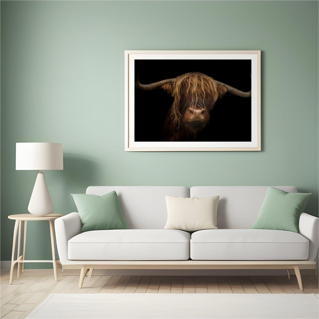 Diamond Painting Schotse hooglander - Majestueuze Schotse hooglander in beeld - SEOS Shop ®
