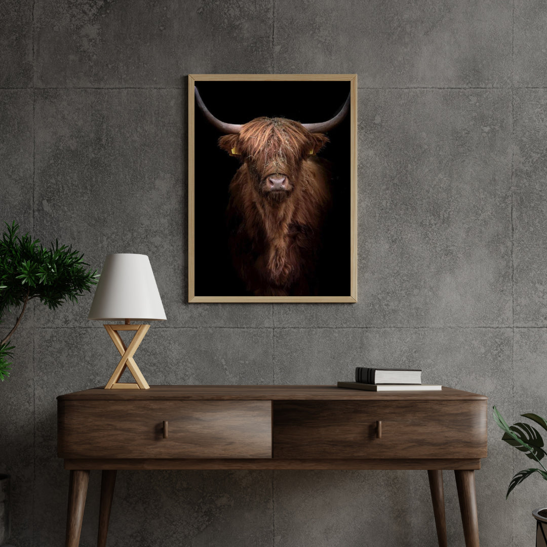 Diamond Painting Schotse hooglander - Roodbruine Schotse hooglander van dichtbij - SEOS Shop ®
