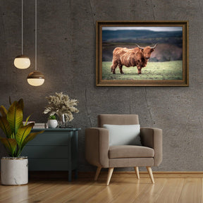 Diamond Painting Schotse hooglander - Schotse hooglander grazend op het platteland van Zuid-Wales - SEOS Shop ®