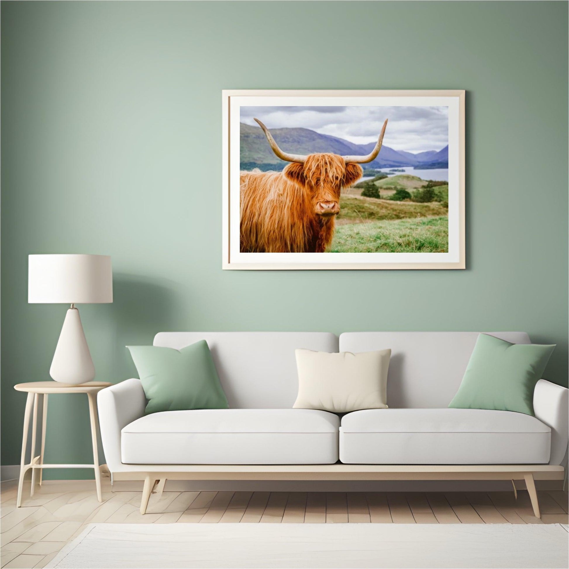 Diamond Painting Schotse hooglander - Schotse hooglander in een schitterend landschap - SEOS Shop ®