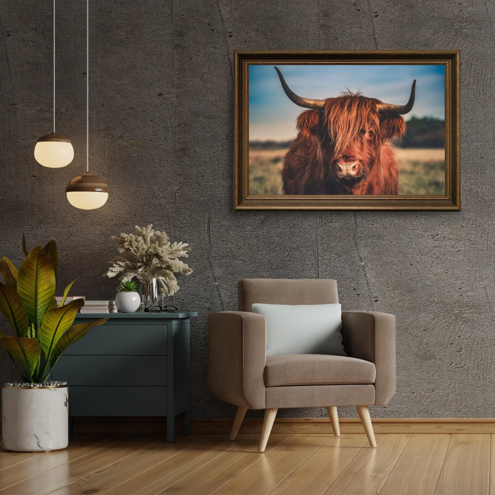 Diamond Painting Schotse hooglander - Schotse hooglander in het wild - SEOS Shop ®