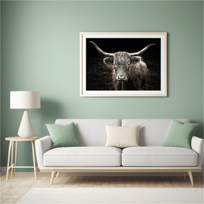 Diamond Painting Schotse hooglander - Schotse hooglander in vintage stijl - SEOS Shop ®