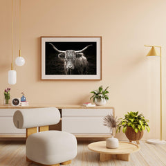 Diamond Painting Schotse hooglander - Schotse hooglander in vintage stijl - SEOS Shop ®
