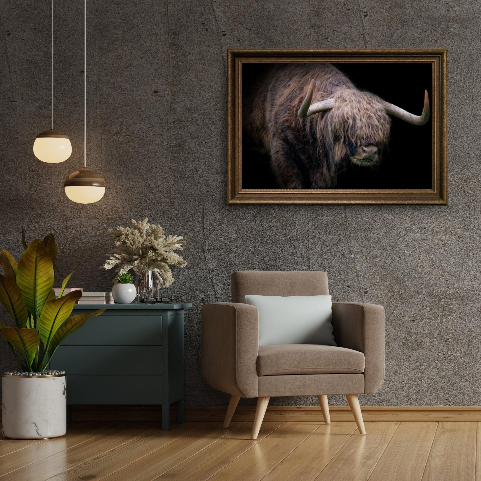 Diamond Painting Schotse hooglander - Schotse hooglander met dikke vacht - SEOS Shop ®