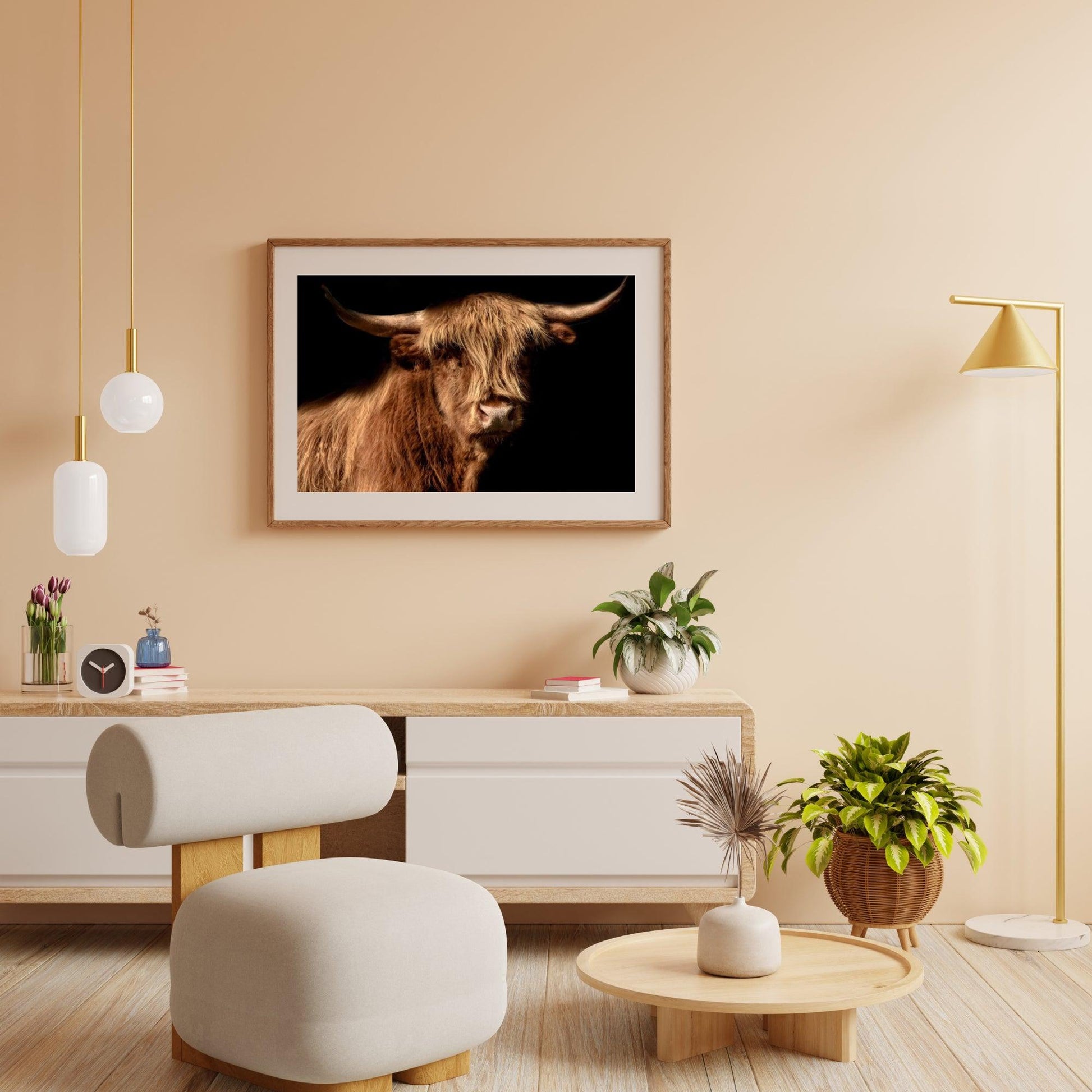 Diamond Painting Schotse hooglander - Schotse hooglander ook wel hoogland koe in beeld - SEOS Shop ®