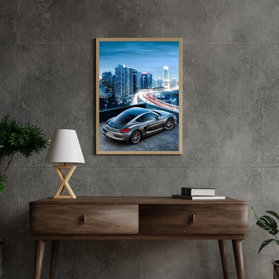 Diamond Painting Snelle sportwagen in de stad - SEOS Shop ®