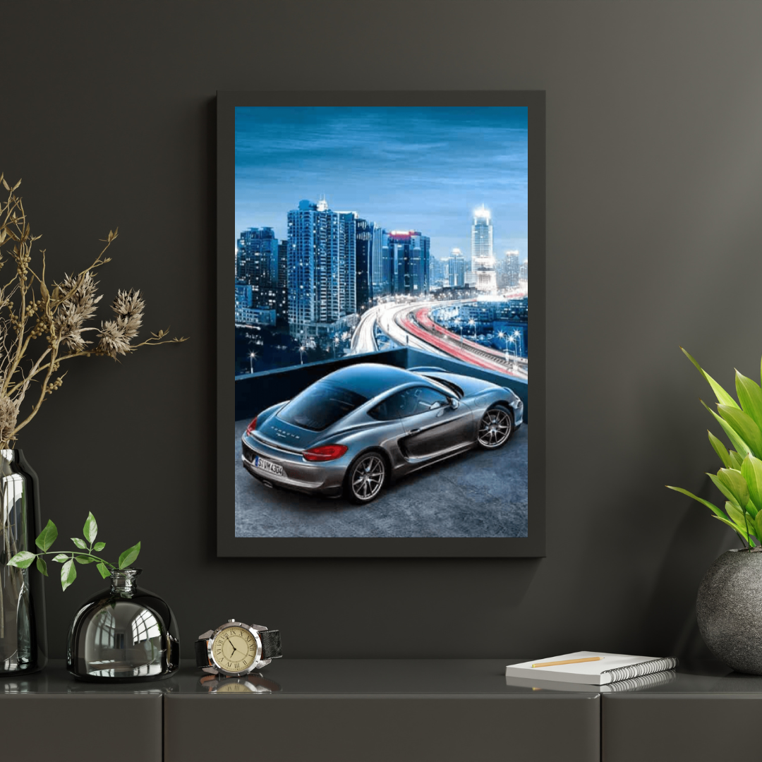 Diamond Painting Snelle sportwagen in de stad - SEOS Shop ®