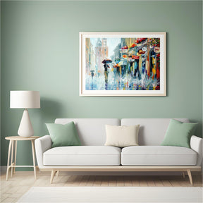 Diamond Painting Stad in de regen - SEOS Shop ®