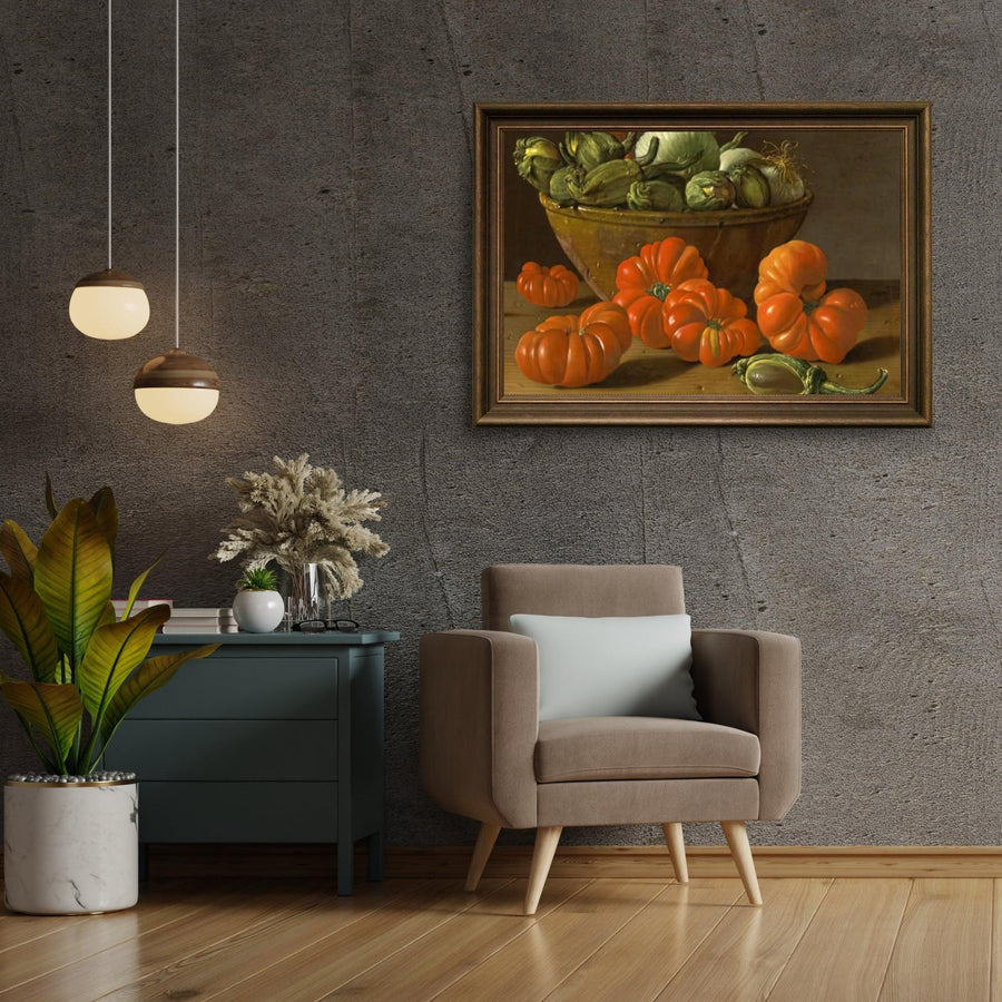 Diamond Painting Stilleven met tomaten, een kom aubergines en uien - SEOS Shop ®