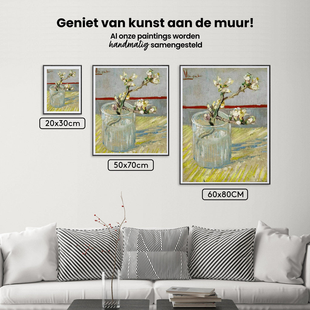 Diamond Painting Takje bloeiende amandel in een glas - SEOS Shop ®