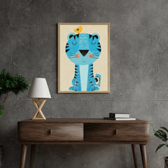 Diamond Painting Tijger met vogeltje op zijn hoofd - SEOS Shop ®