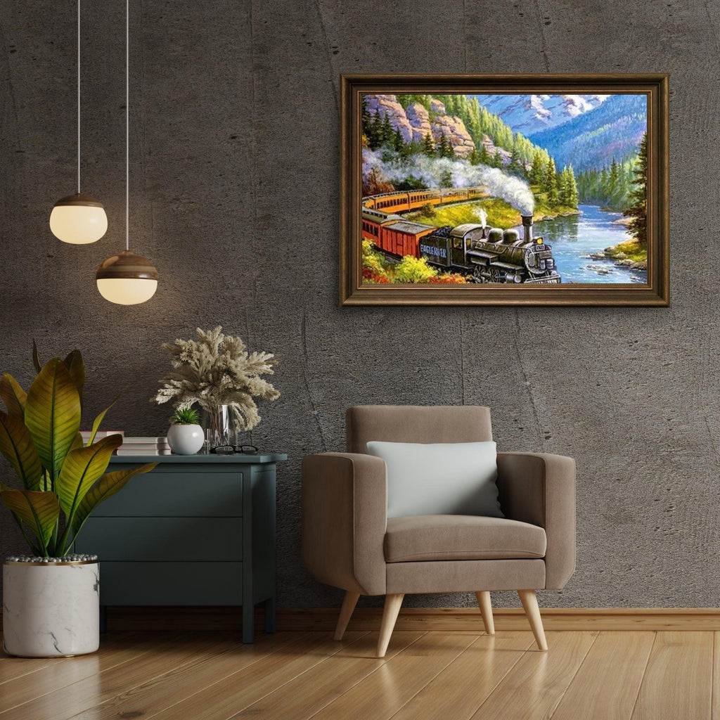 Diamond Painting Trein in landschap – SEOS Shop ®