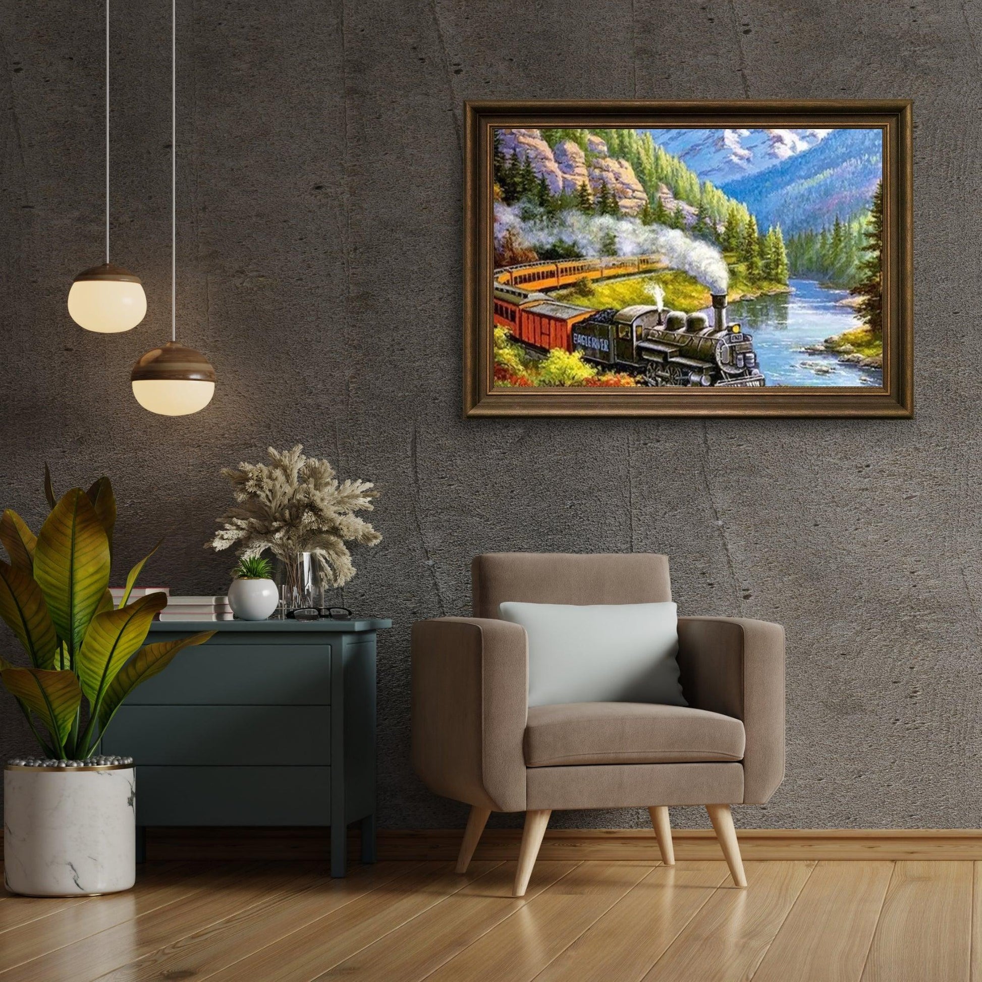 Diamond Painting Trein in landschap – SEOS Shop ®