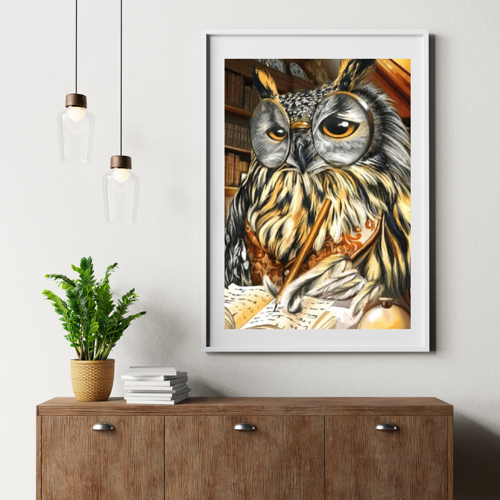 Diamond Painting Uil schrijft op papier - SEOS Shop ®