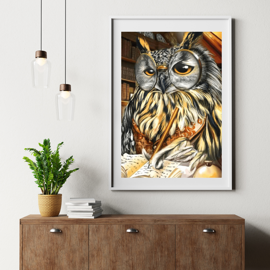 Diamond Painting Uil schrijft op papier - SEOS Shop ®