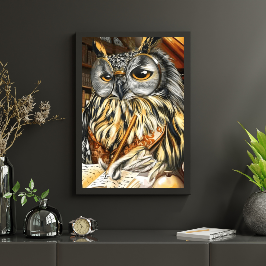 Diamond Painting Uil schrijft op papier - SEOS Shop ®