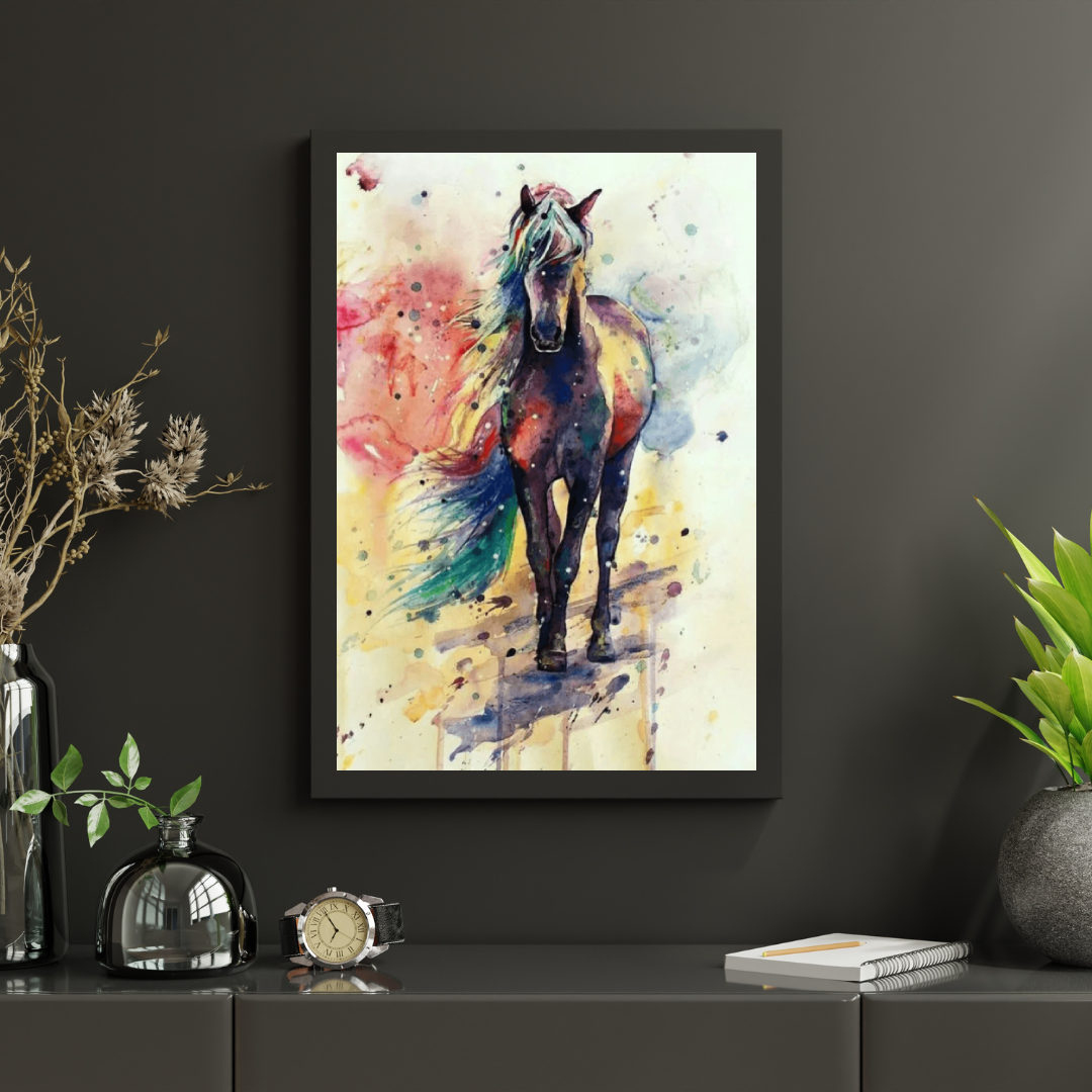 Diamond Painting Veelkleurig Rennende paarden - SEOS Shop ®