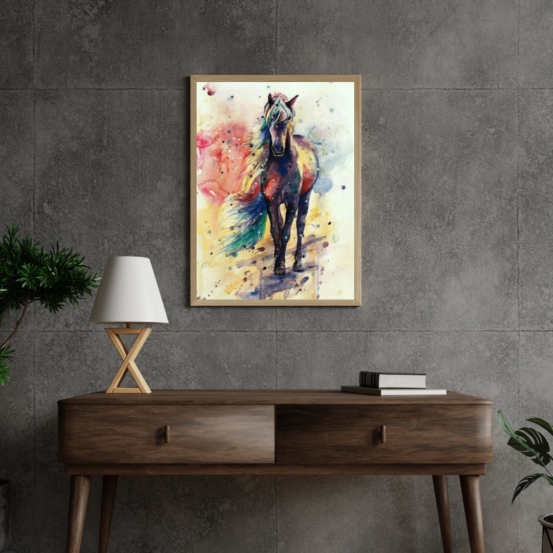 Diamond Painting Veelkleurig Rennende paarden - SEOS Shop ®