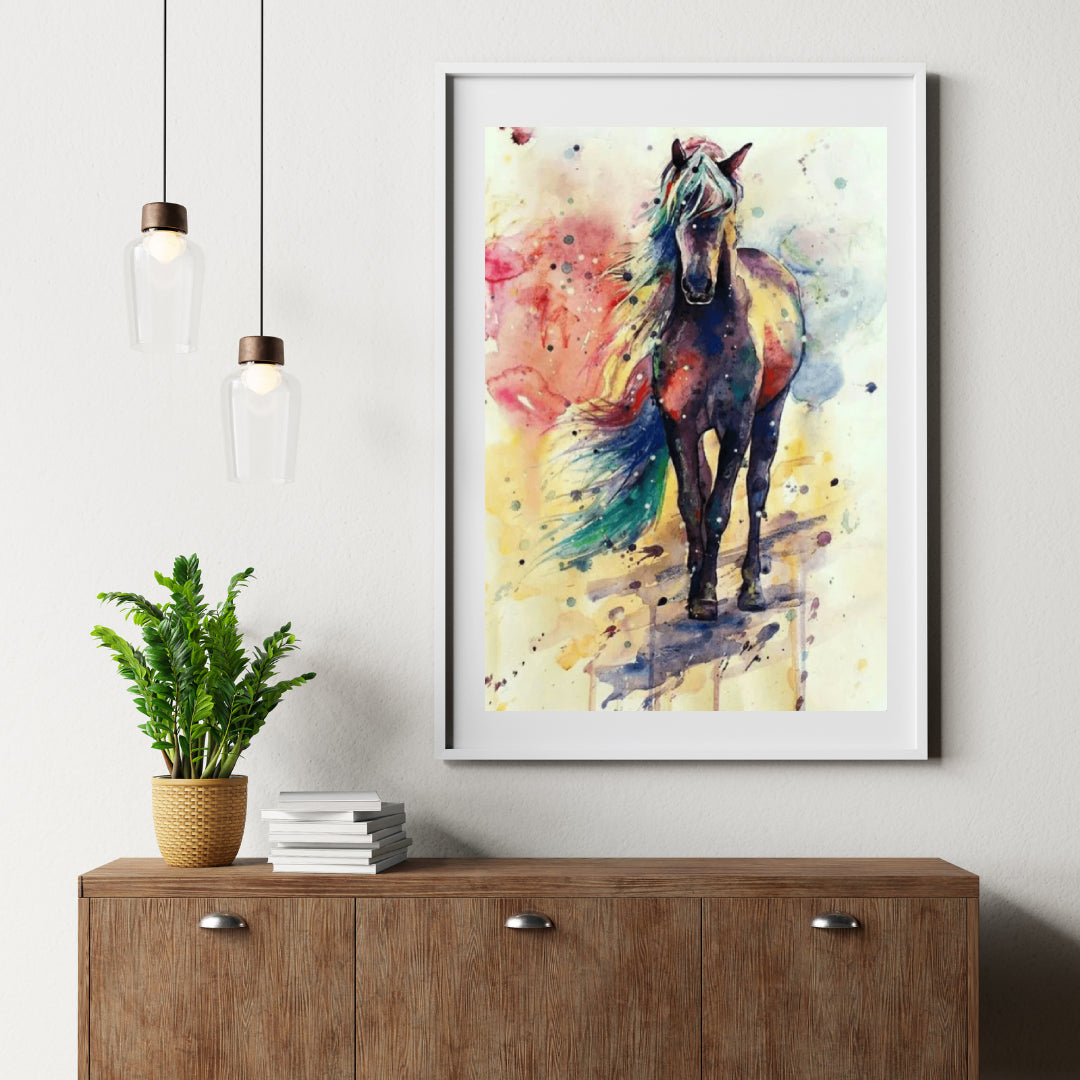 Diamond Painting Veelkleurig Rennende paarden - SEOS Shop ®