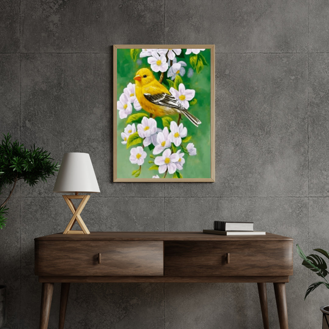 Diamond Painting Vogel met bloem - SEOS Shop ®