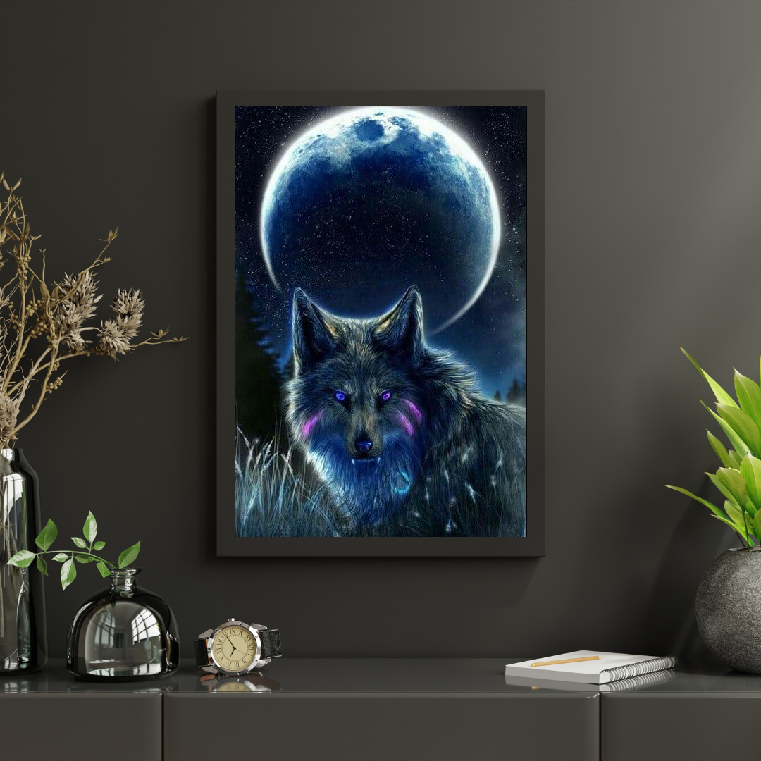 Diamond Painting Volle Maan Wolf - SEOS Shop ®