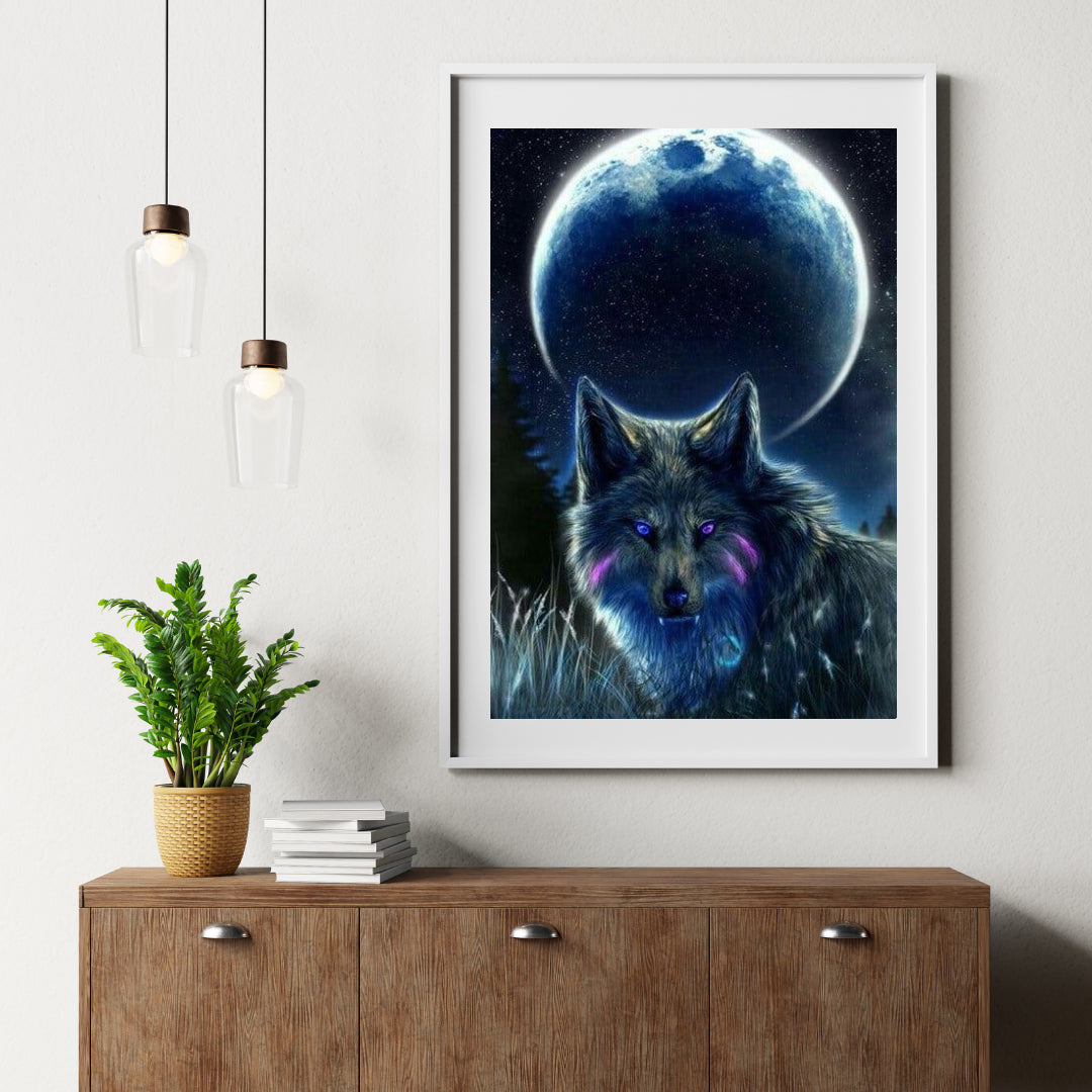 Diamond Painting Volle Maan Wolf - SEOS Shop ®