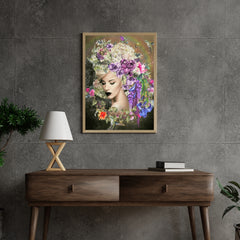 Diamond Painting Vrouwen met bloem en kolibrie - SEOS Shop ®
