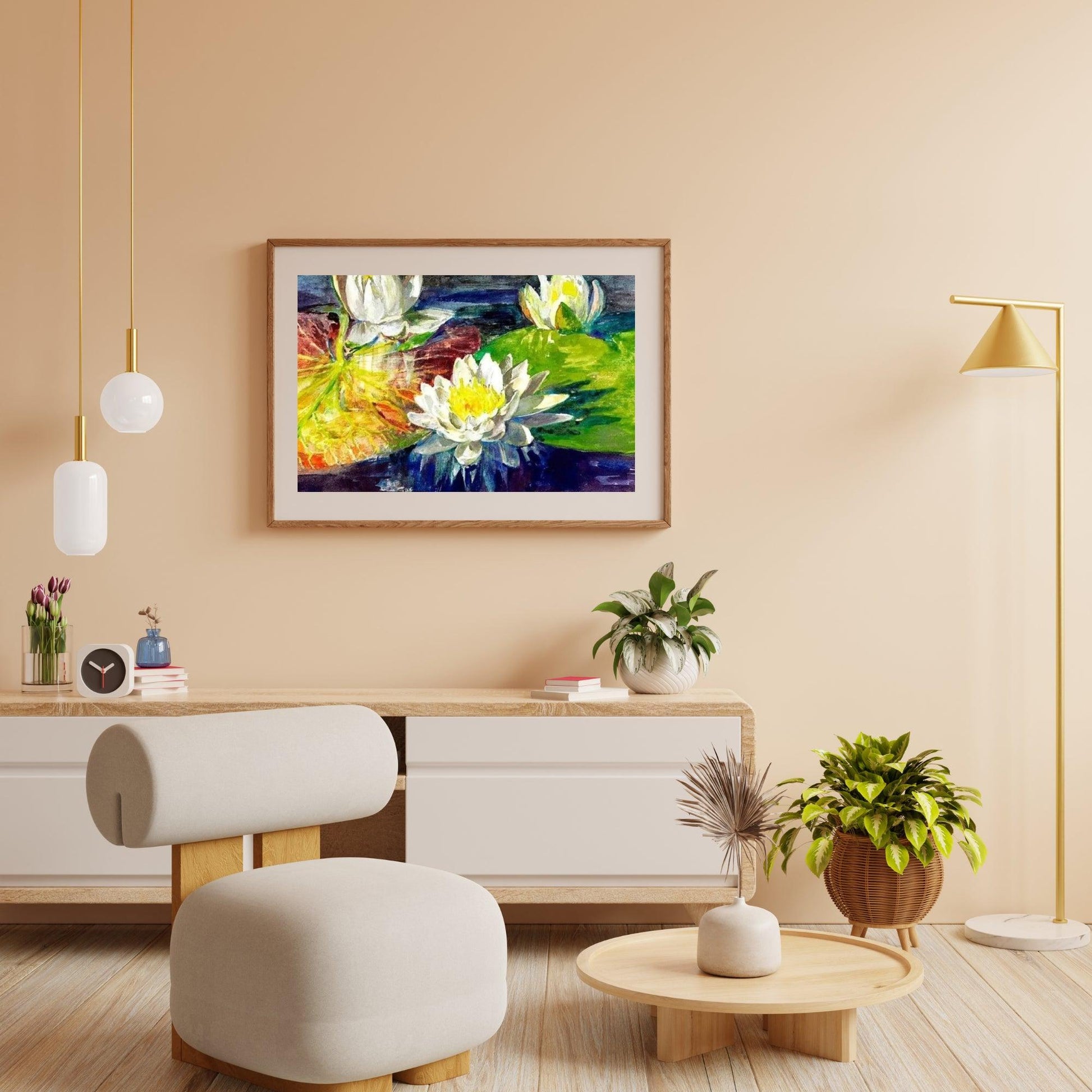 Diamond Painting Waterlelies rood en groen - SEOS Shop ®