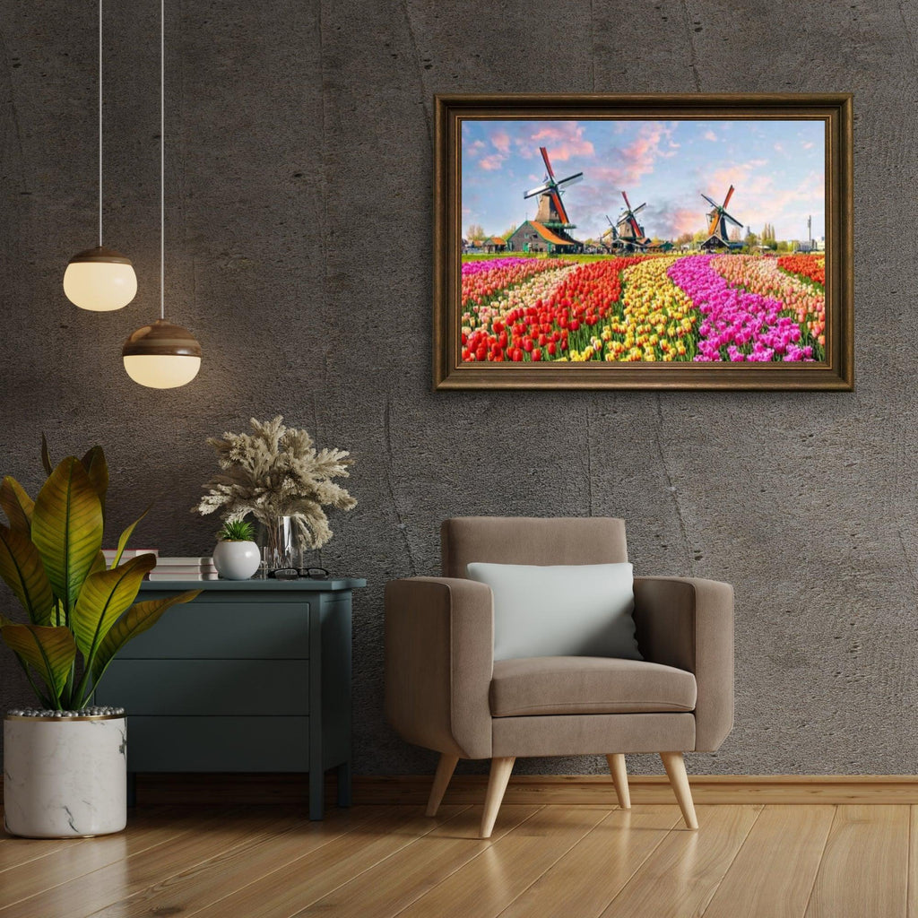 Diamond Painting Windmolens met Nederlandse tulpen - SEOS Shop ®