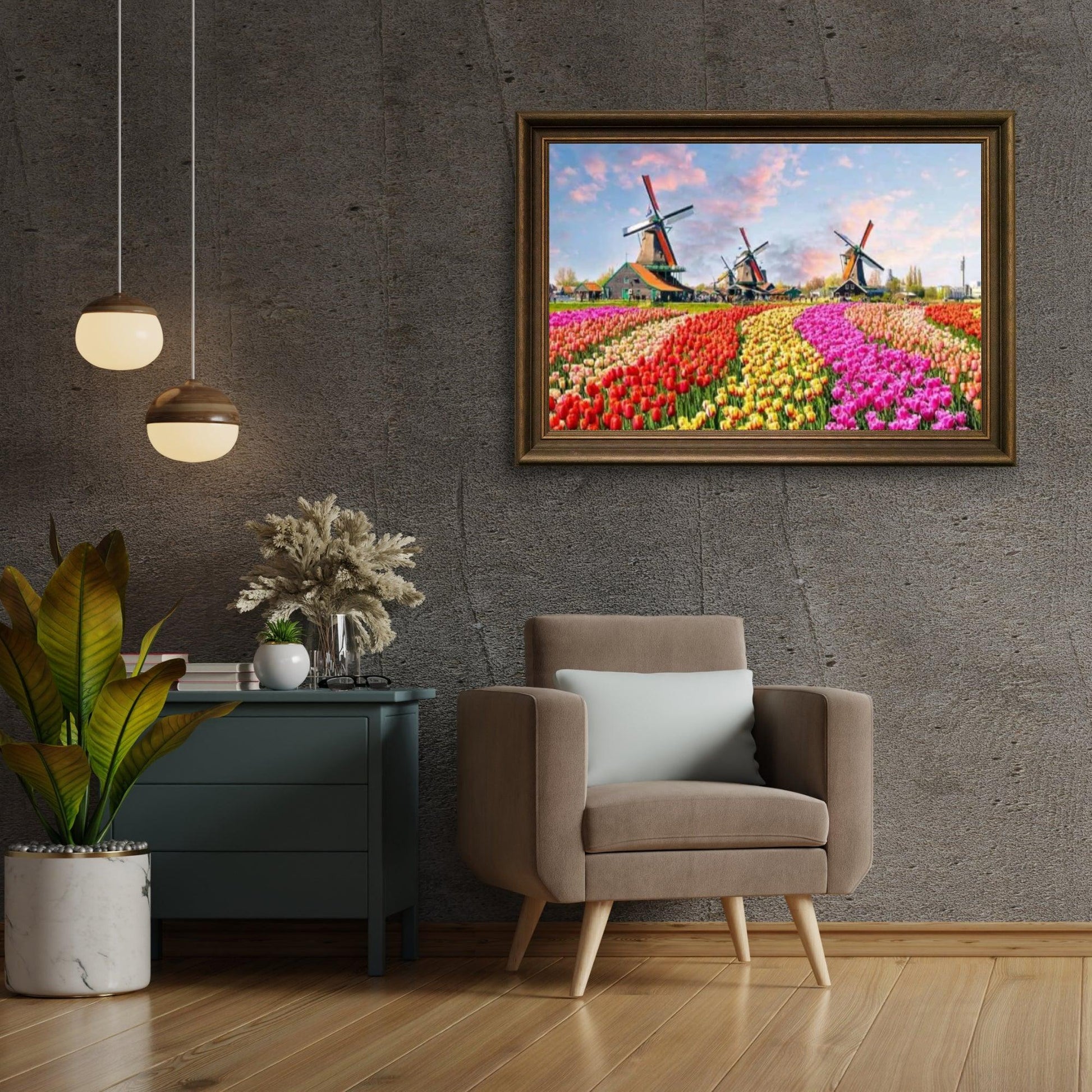 Diamond Painting Windmolens met Nederlandse tulpen - SEOS Shop ®