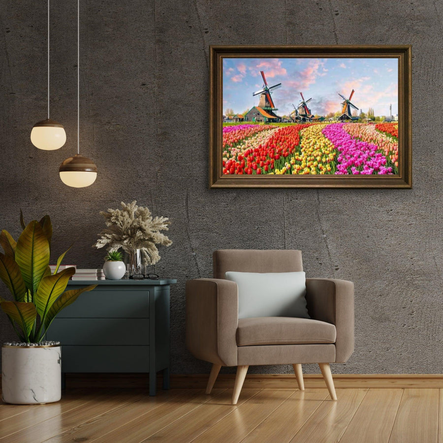 Diamond Painting Windmolens met Nederlandse tulpen - SEOS Shop ®