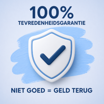 30 dagen geld terug en gratis vervangende steentjes