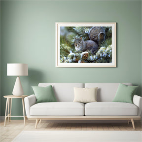 Diamond Painting Winter Schattige Eekhoorn - SEOS Shop ®
