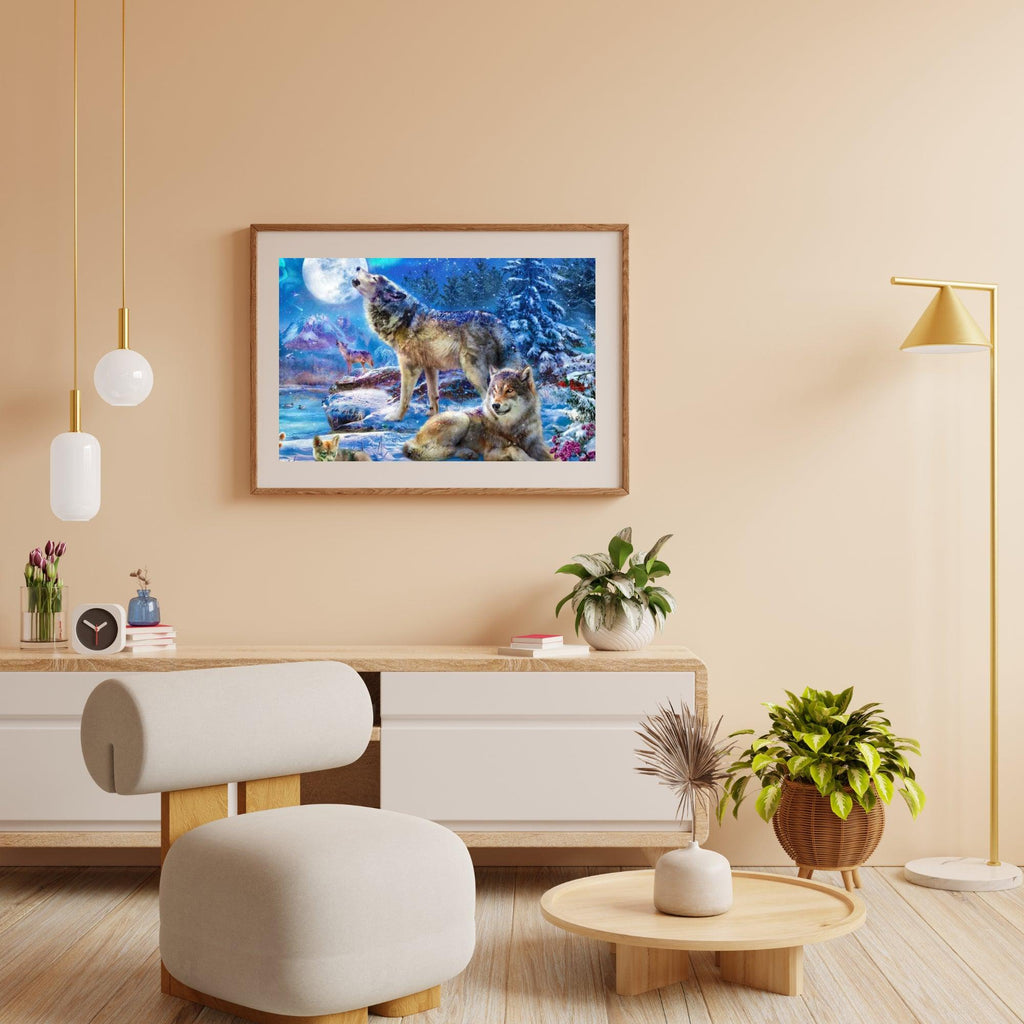 Diamond Painting Winterwolf en gehuil - SEOS Shop ®