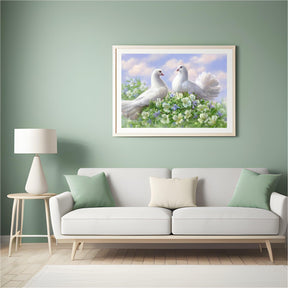 Diamond Painting Witte Duiven - SEOS Shop ®