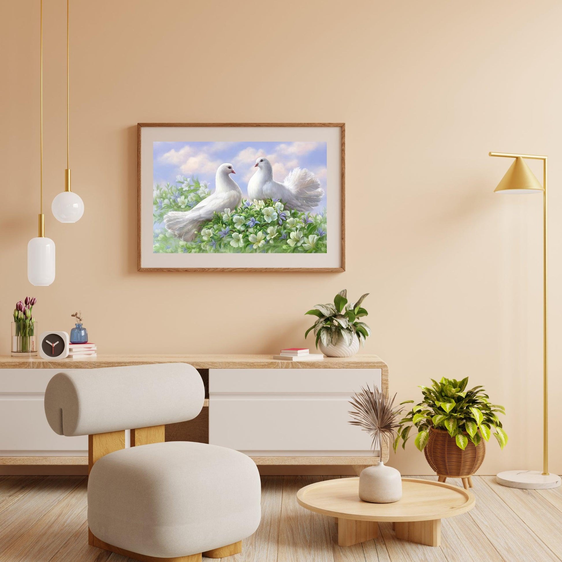 Diamond Painting Witte Duiven - SEOS Shop ®
