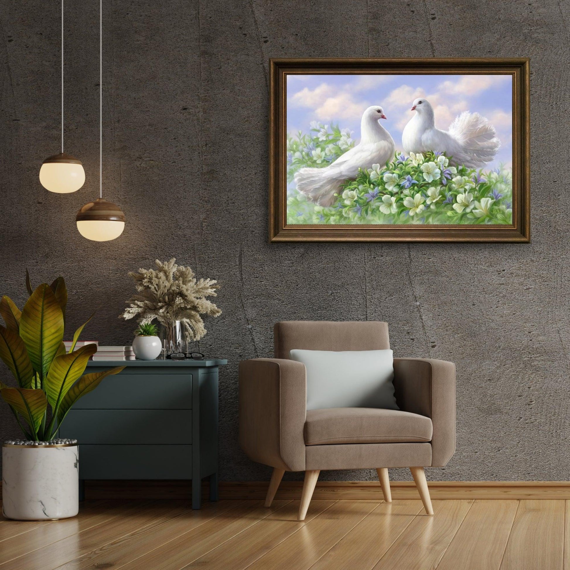 Diamond Painting Witte Duiven - SEOS Shop ®
