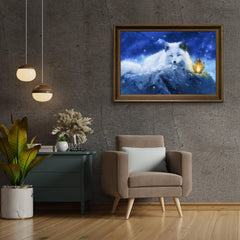 Diamond Painting Witte Vos met lampje – SEOS Shop ®