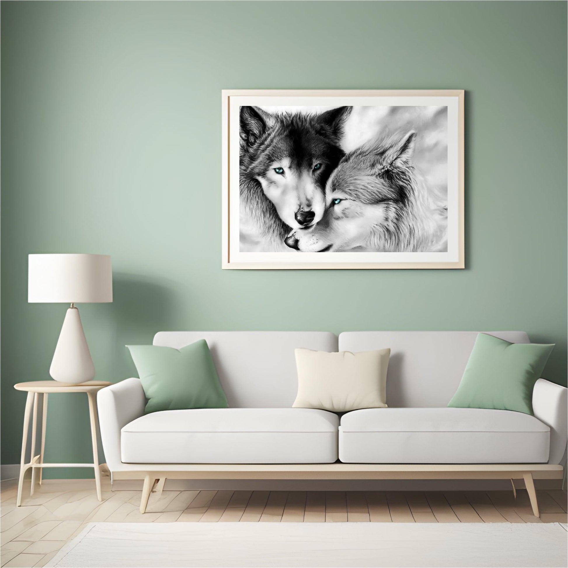 Diamond Painting Witte Wolven Paar - SEOS Shop ®