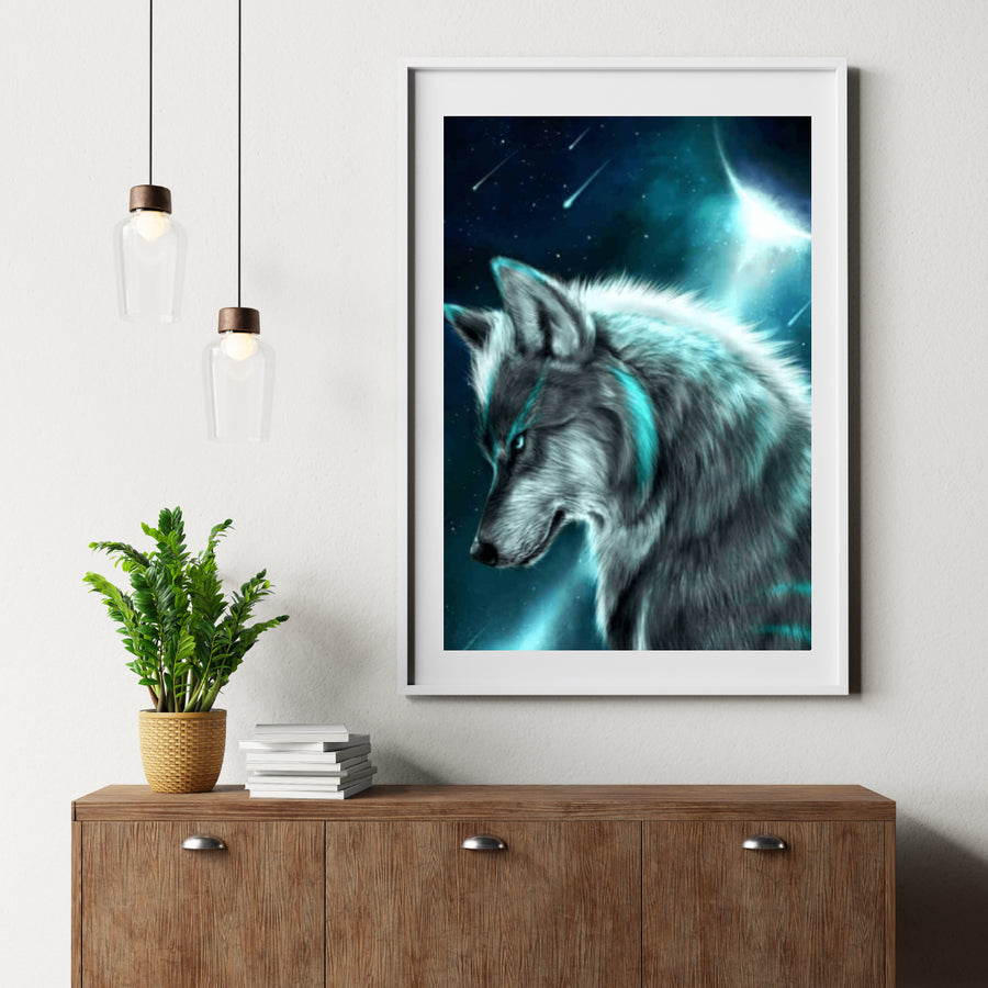 Diamond Painting Wolf in maanlicht – SEOS Shop ®