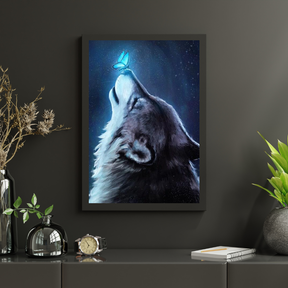 Diamond Painting Wolf met vlinder - SEOS Shop ®