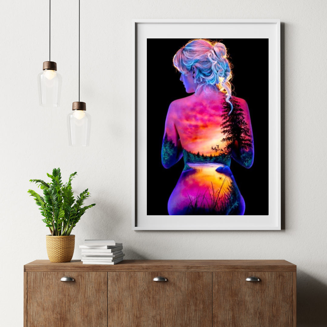 Diamond Painting Zon en maan met sterren meisje - SEOS Shop ®