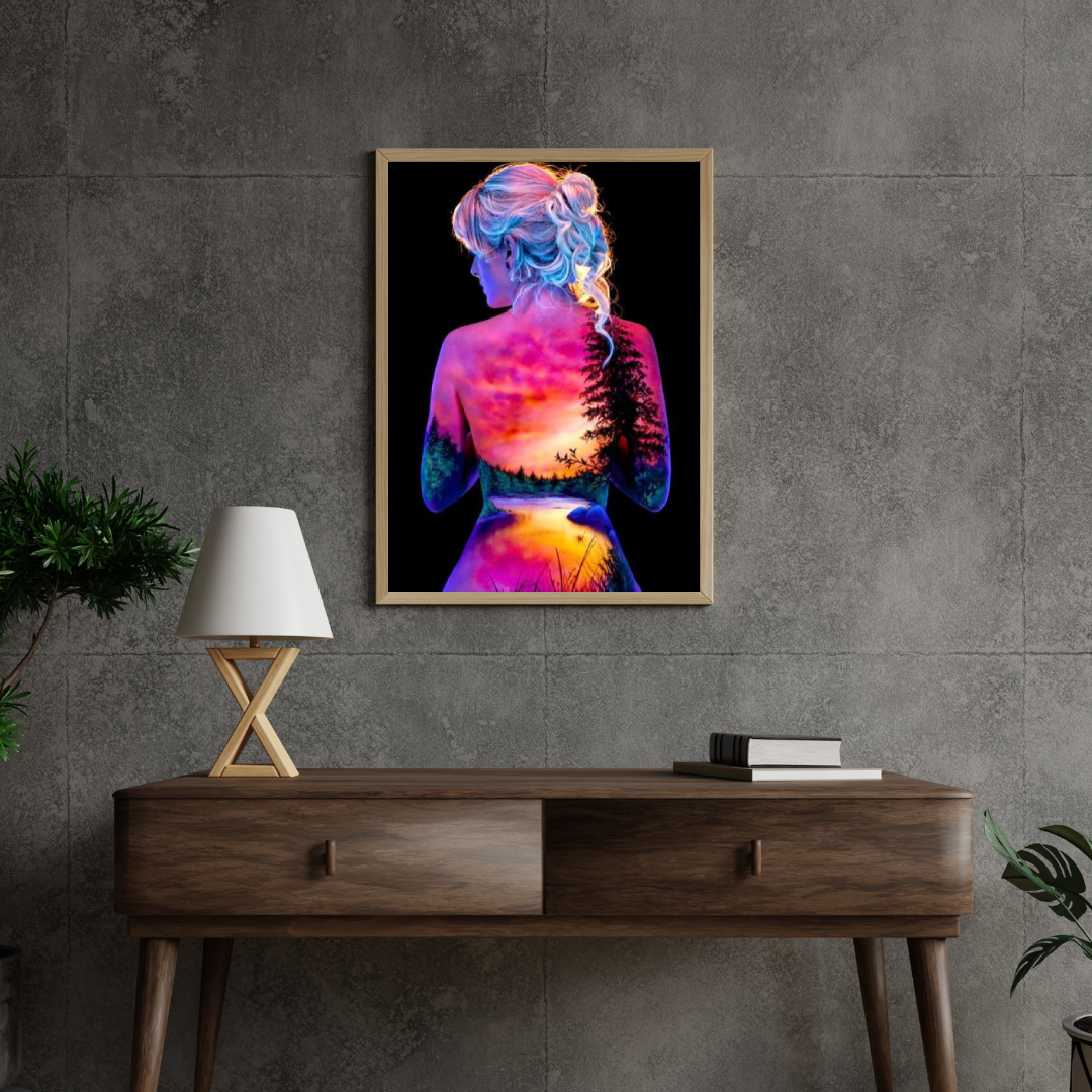 Diamond Painting Zon en maan met sterren meisje - SEOS Shop ®